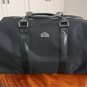Dolce & Gabbana Black Canvas and Leather Duffel Bag